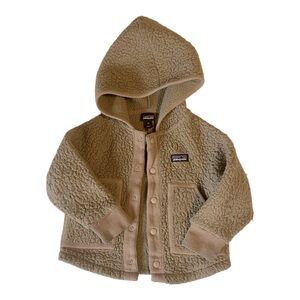 Patagonia 2T Tan Retro Pile Fleece Hoodie Jacket